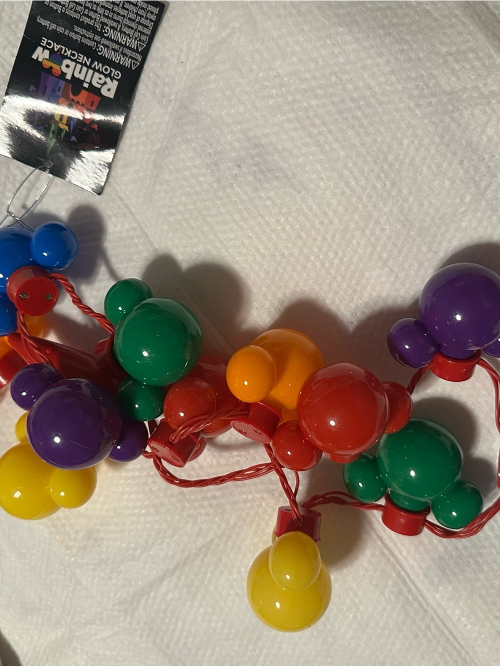 Disney Colorful Bubble Light Necklace - Red, Green, Blue, Purple, Yellow, Orange
